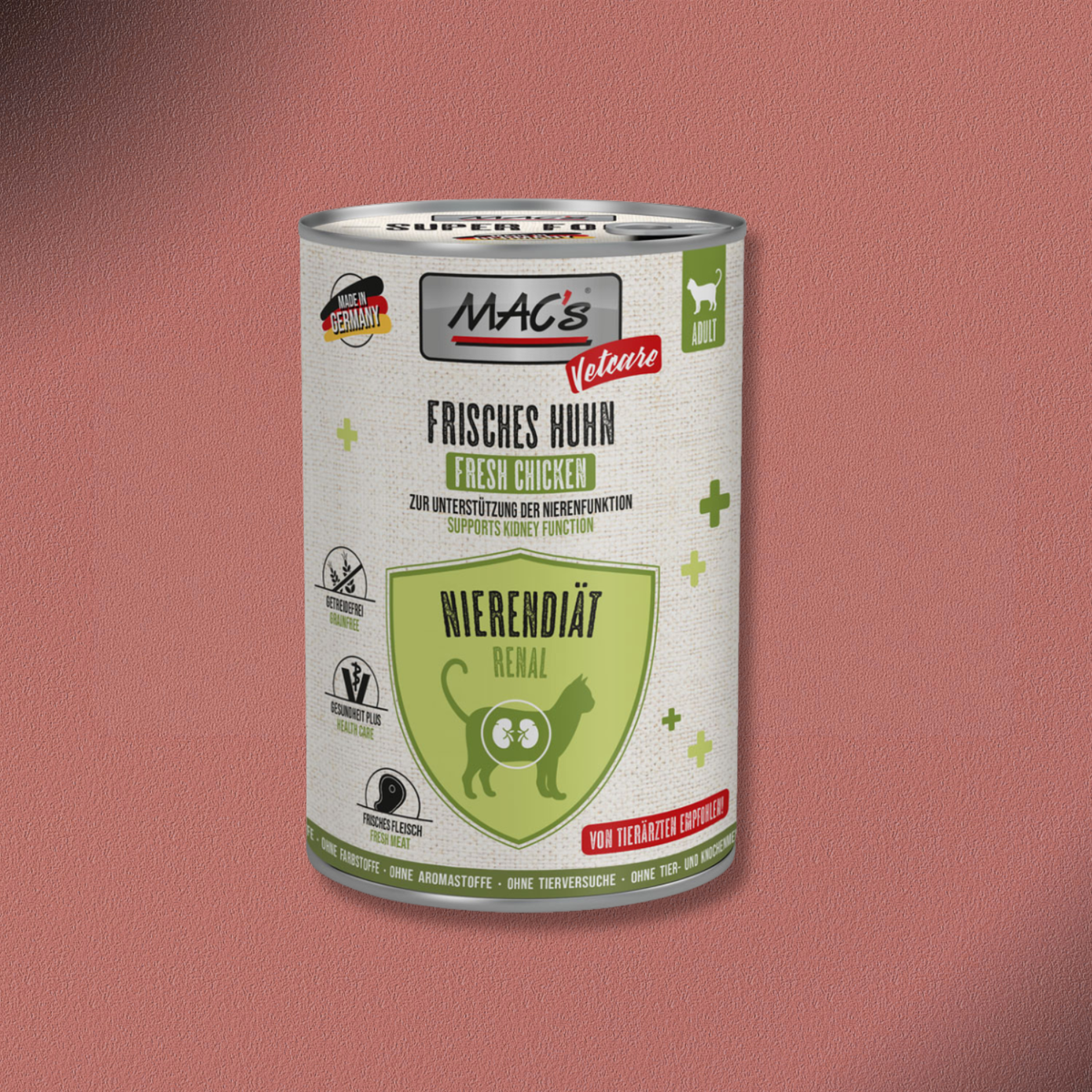 6x400g MAC's Cat Vetcare Nierendiät Huhn