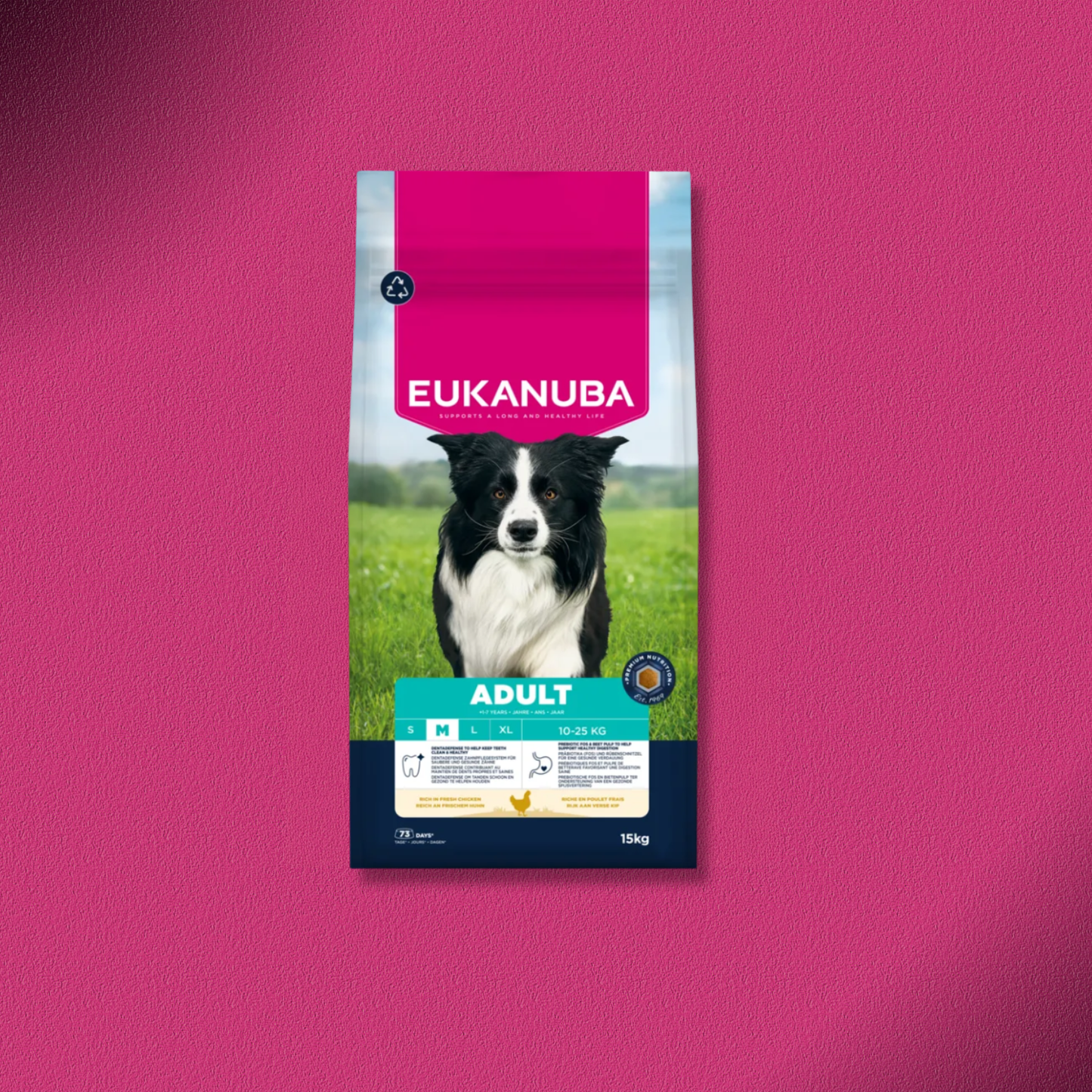 2x15kg Eukanuba Premium Nutrition Adult, Medium Breed - Huhn