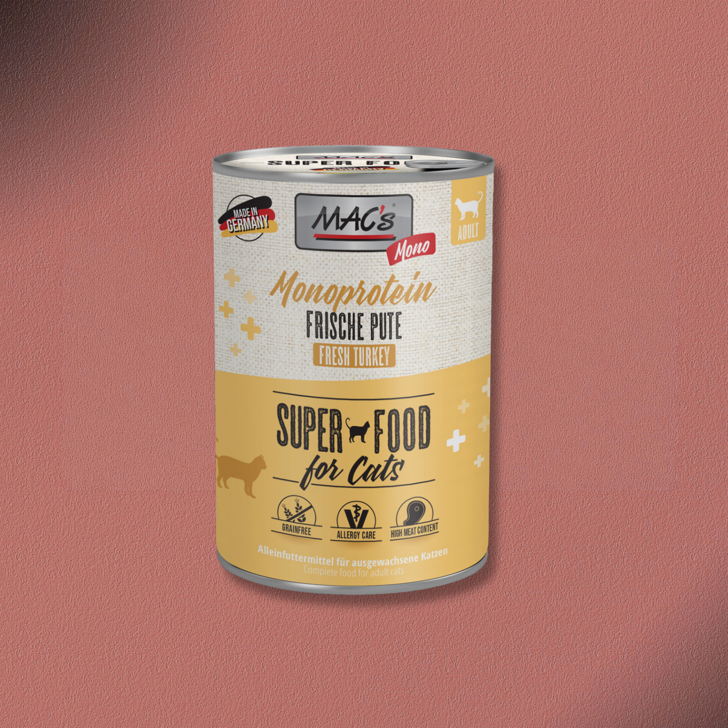 6x400g MAC's Cat Monoprotein frische Pute