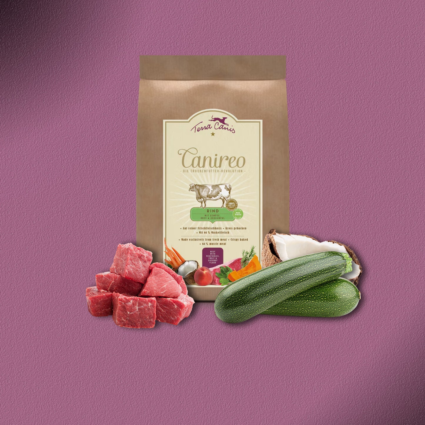 3x5kg Terra Canis Canireo Rind mit Gemüse & Kräutern