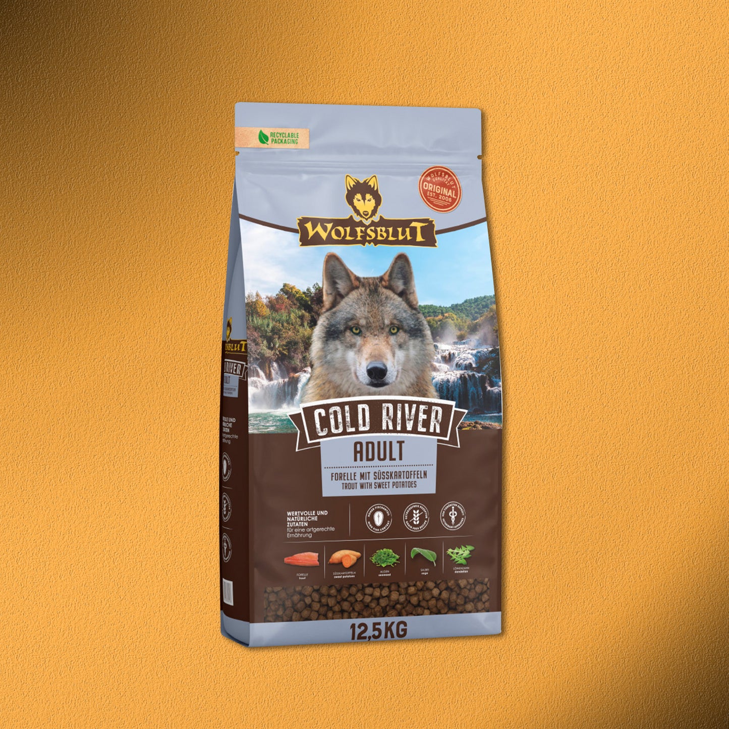 2x12,5kg Wolfsblut Cold River Adult Trockenfutter