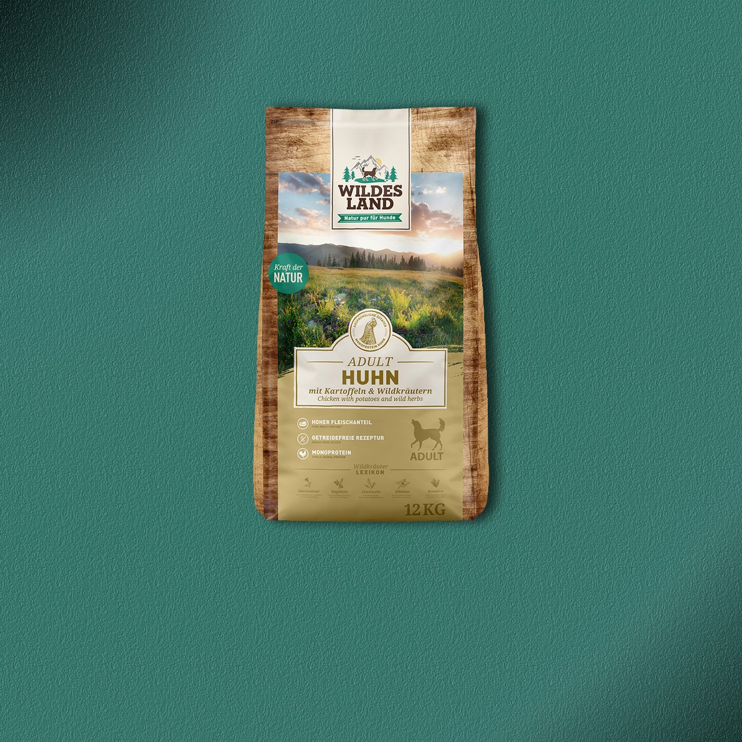 2x12kg Wildes Land Adult Huhn mit Kartoffeln & Wildkräutern