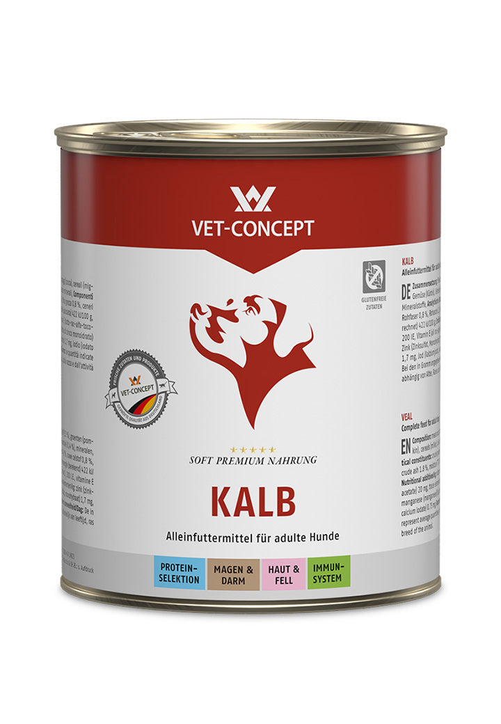 30x800g Vet Concept Hundemenü - Kalb