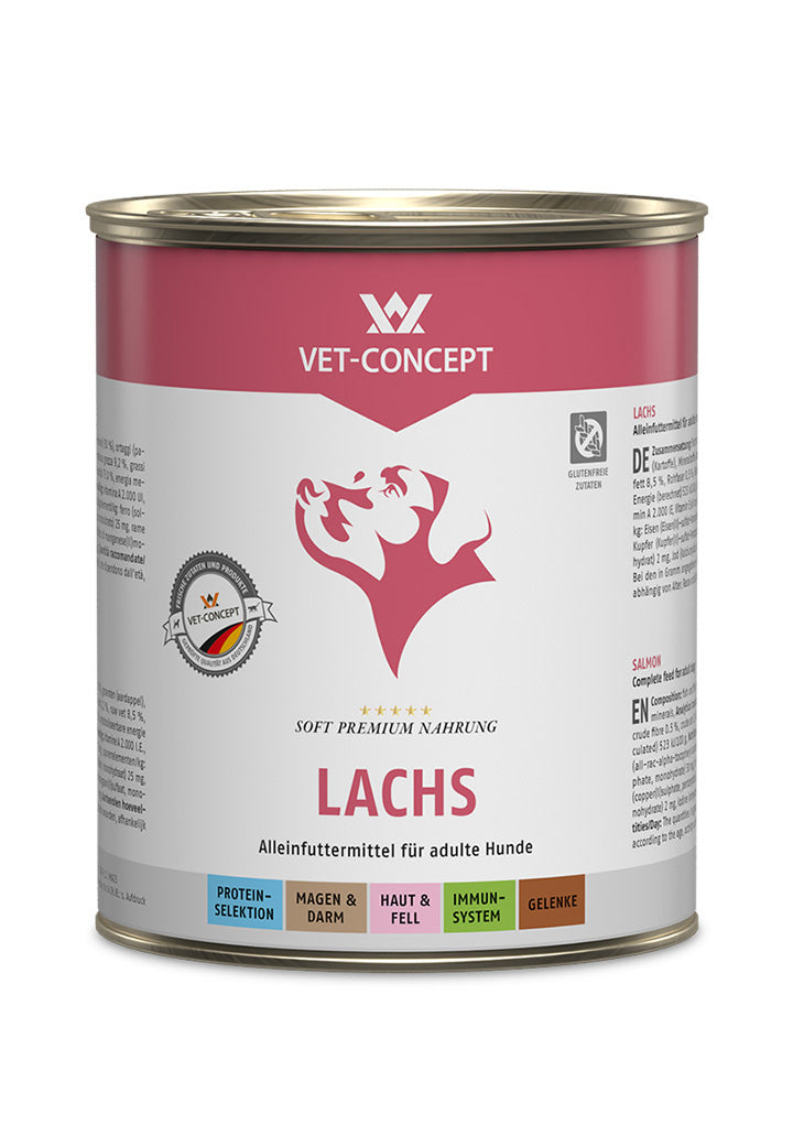 30x800g Vet Concept Hundemenü - Lachs