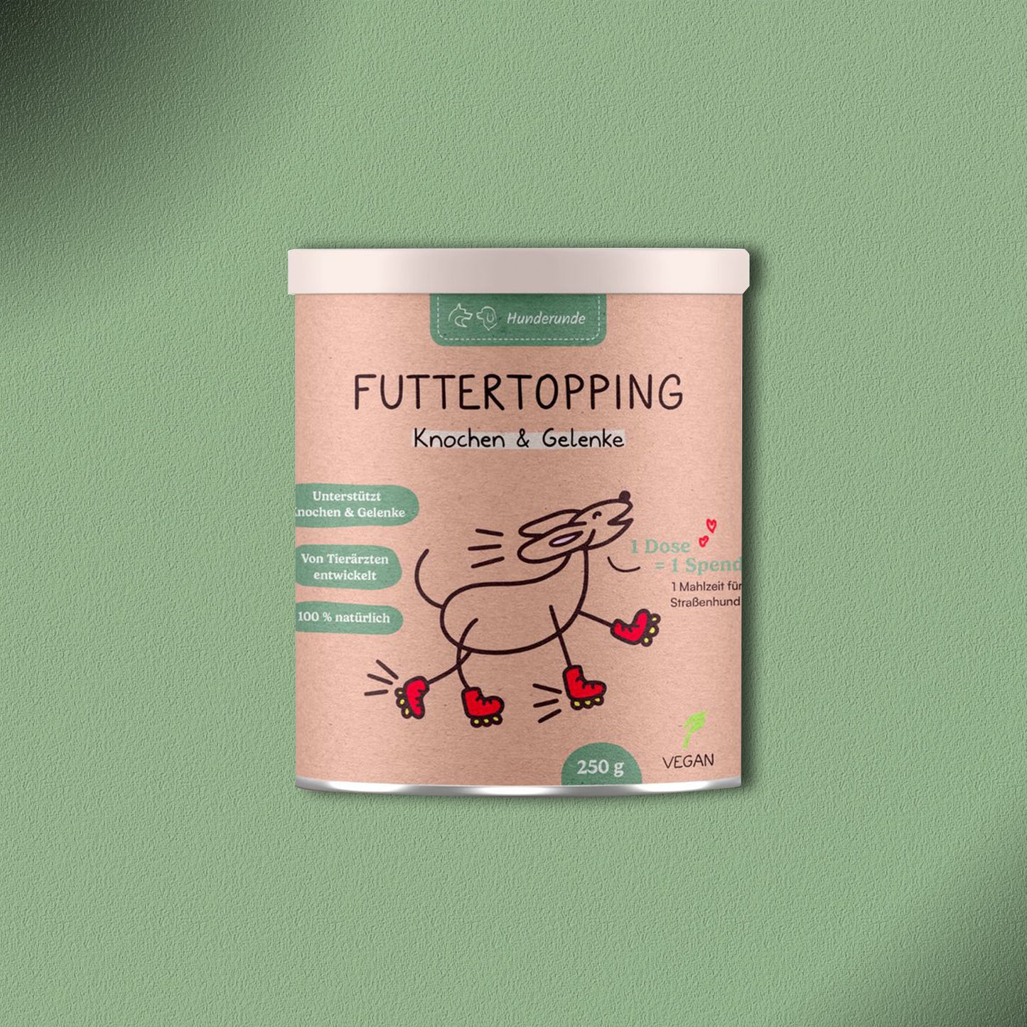 Hunderunde Futtertopping Knochen & Gelenke 250g