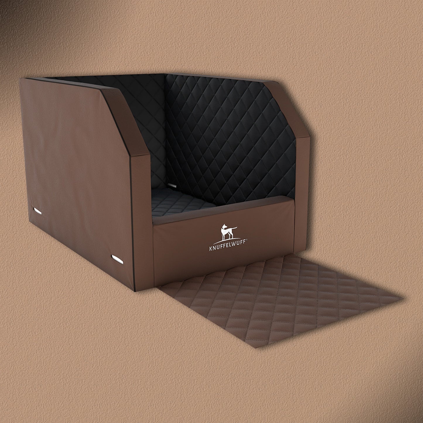 Knuffelwuff Cargo Hunde Auto Transportbox Sicherheit für den Hund und Sitzschutz für den Rücksitz
