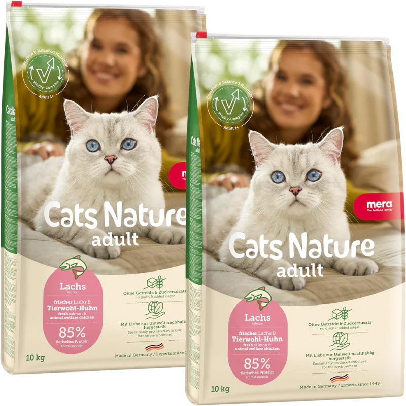 2x10kg Mera Cat Nature Adult - Lachs