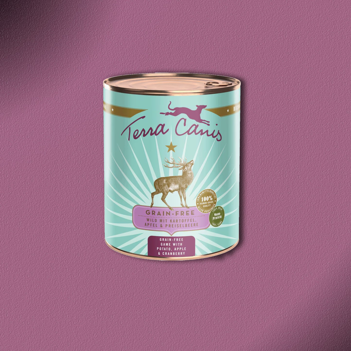 30x800g Terra Canis Grain-Free Wild mit Kartoffel, Apfel & Preiselbeere