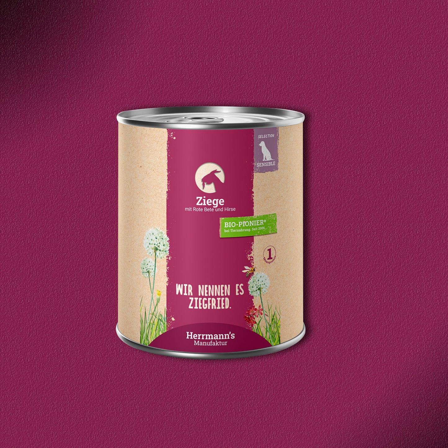 30*800g Herrmann’s Ziege mit Bio-Roter Bete und Hirse