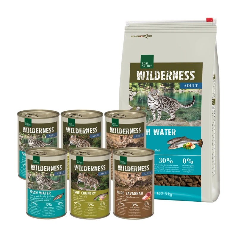 4x Real Nature Wilderness Adult Mischfütterung-Set