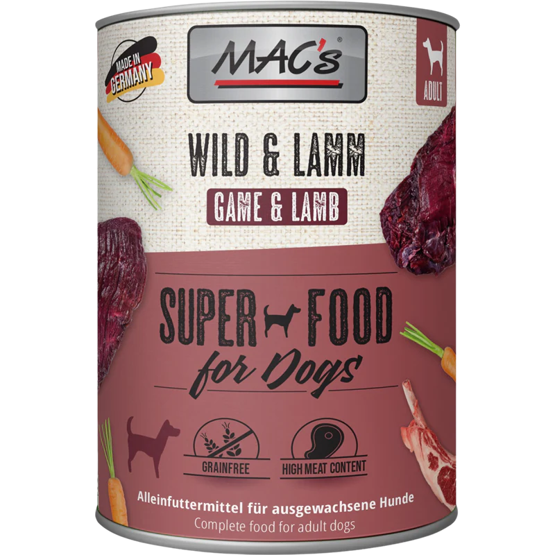 30x800g MAC's Dog Wild & Lamm