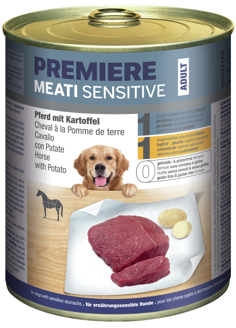 36x800g PREMIERE Meati Sensitive - Pferd & Kartoffel