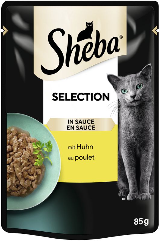 56x85g Sheba Selection in Sauce mit Huhn