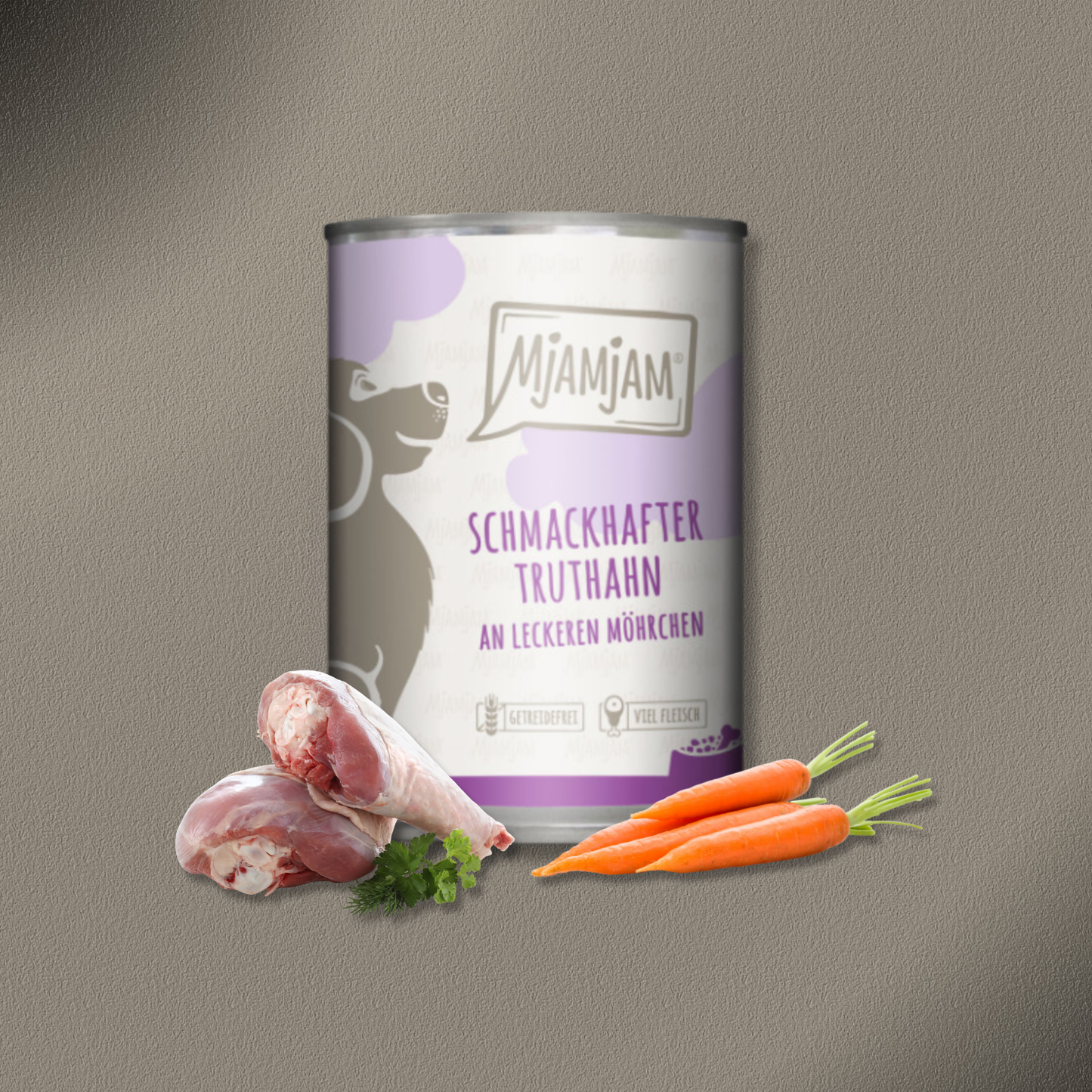 24x400g MjAMjAM Dog - schmackhafter Truthahn an leckeren Möhrchen