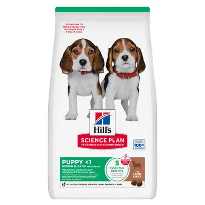 1x18kg Hill's Science Plan Puppy - Medium mit Lamm & Reis