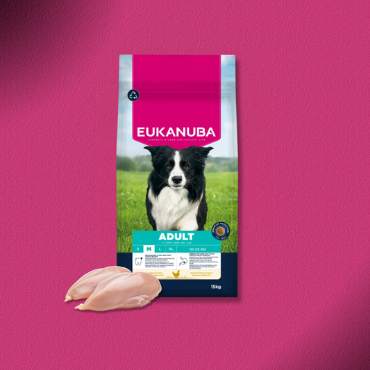 1x15kg Eukanuba Premium Nutrition Adult Medium Breed Huhn
