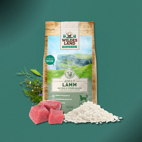 2x12kg Wildes Land Adult Lamm mit Reis und Wildkräutern