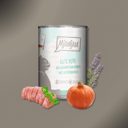24x400g MjAMjAM  Cat gute Pute an gedämpftem Kürbis