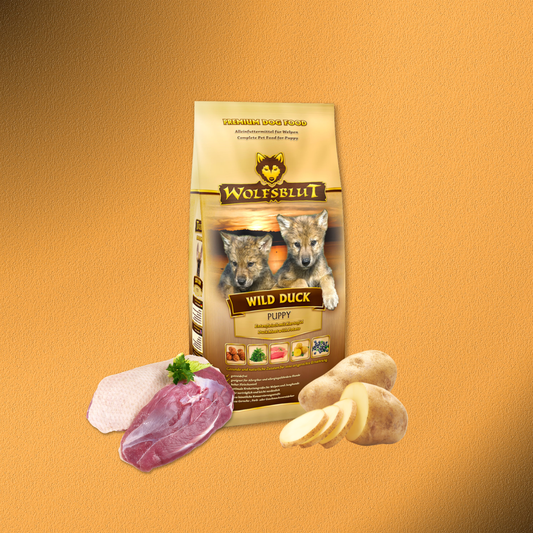 3x2kg Wolfsblut Puppy Wild Duck