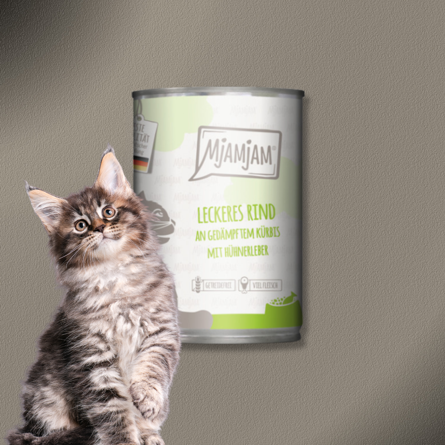 24x400g MjAMjAM Cat leckeres Rind an gedämpftem Kürbis