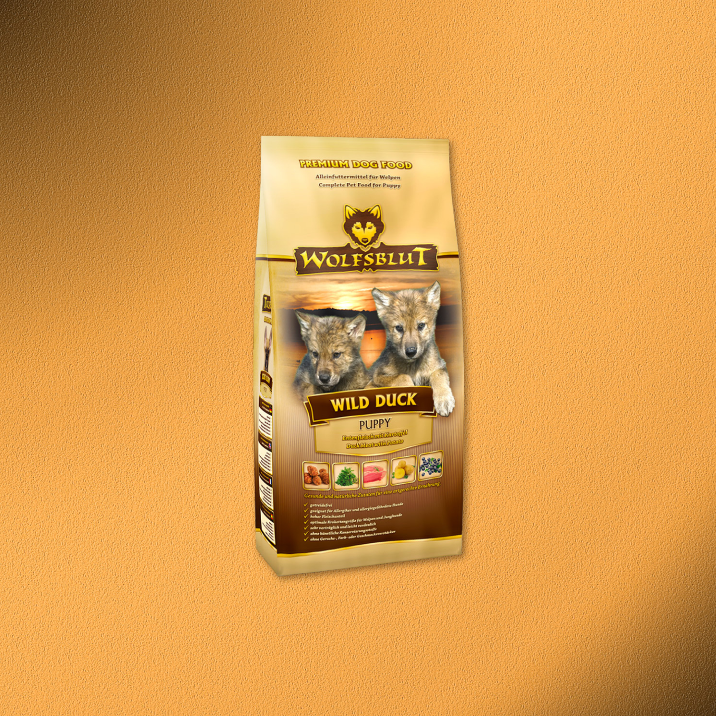 3x2kg Wolfsblut Puppy Wild Duck