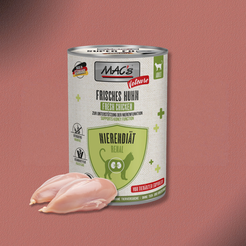 6x400g MAC's Cat Vetcare Nierendiät Huhn