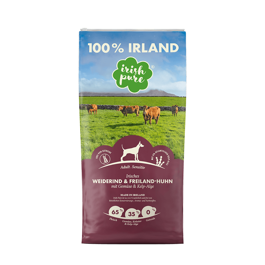 2x12kg Irish Pure Adult -  Weiderind & Freiland-Huhn