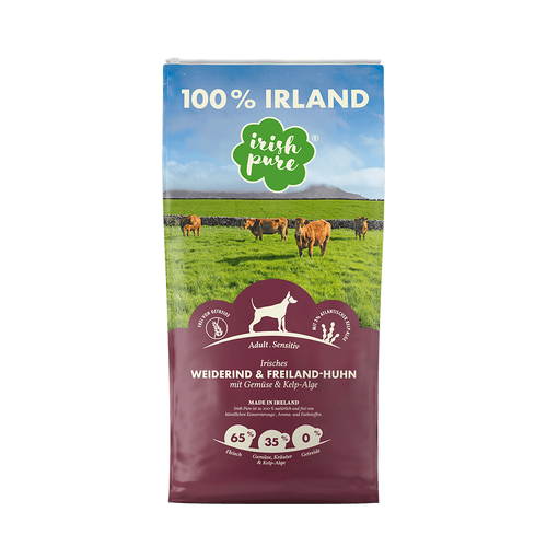 2x12kg Irish Pure Adult -  Weiderind & Freiland-Huhn