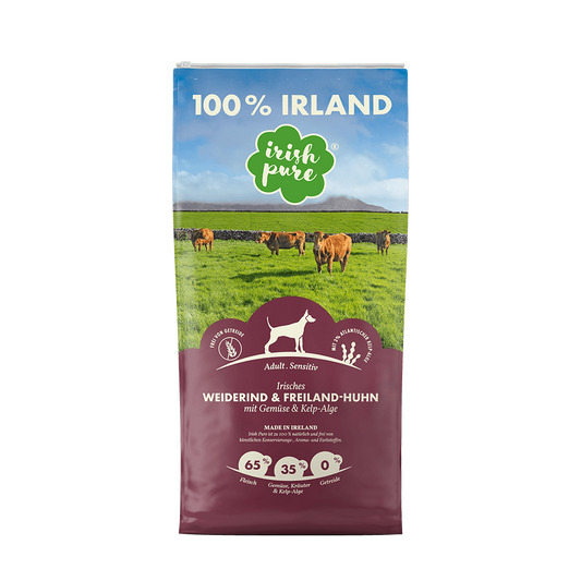 2x12kg Irish Pure Adult -  Weiderind & Freiland-Huhn
