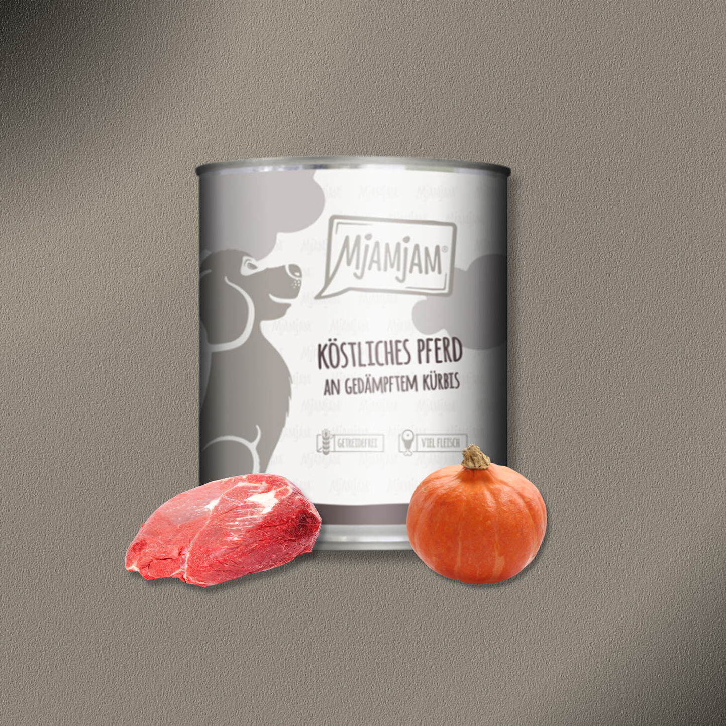 6x800g MjAMjAM Dog - Leckere Mahlzeiten - Köstliches Pferd an gedämpften Kürbis