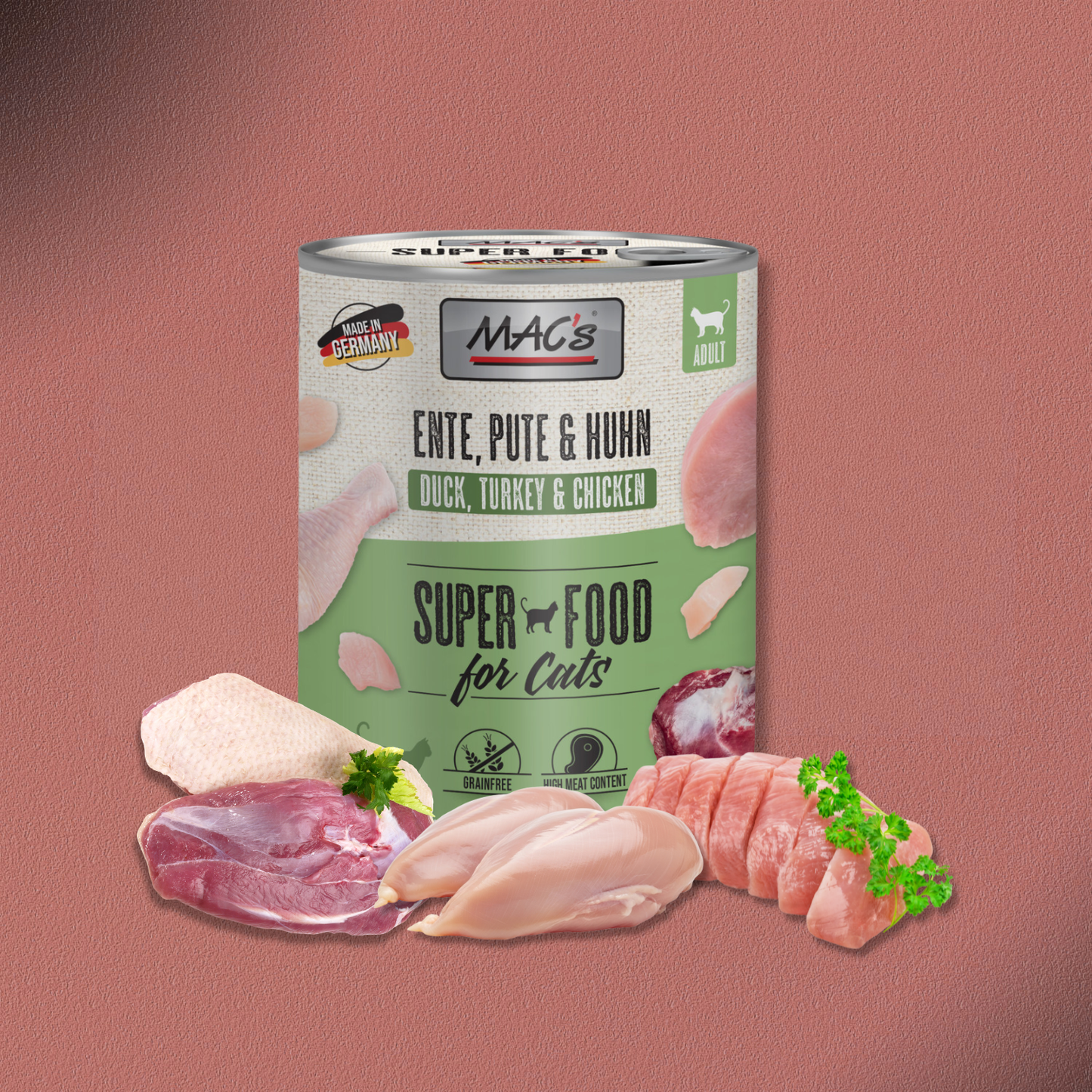 6x800g MAC's Cat - Ente, Pute & Huhn