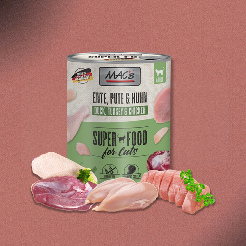 6x800g MAC's Cat - Ente, Pute & Huhn