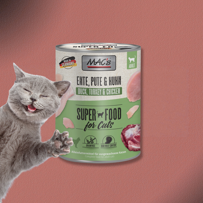 6x800g MAC's Cat - Ente, Pute & Huhn