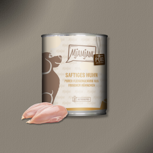 6x800g MjAMjAM Dog - Purer Fleischgenuss - saftiges Huhn pur