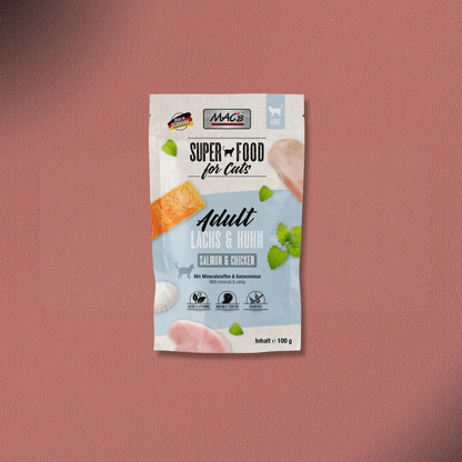 12x100g MAC'S Cat Pouchpack Lachs & Huhn