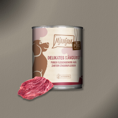 6x800g MjAMjAM Dog - Purer Fleischgenuss - delikates Känguru pur