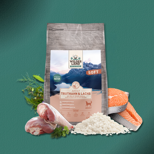 3x5kg Wildes Land Soft Adult Truthahn & Lachs mit Reis