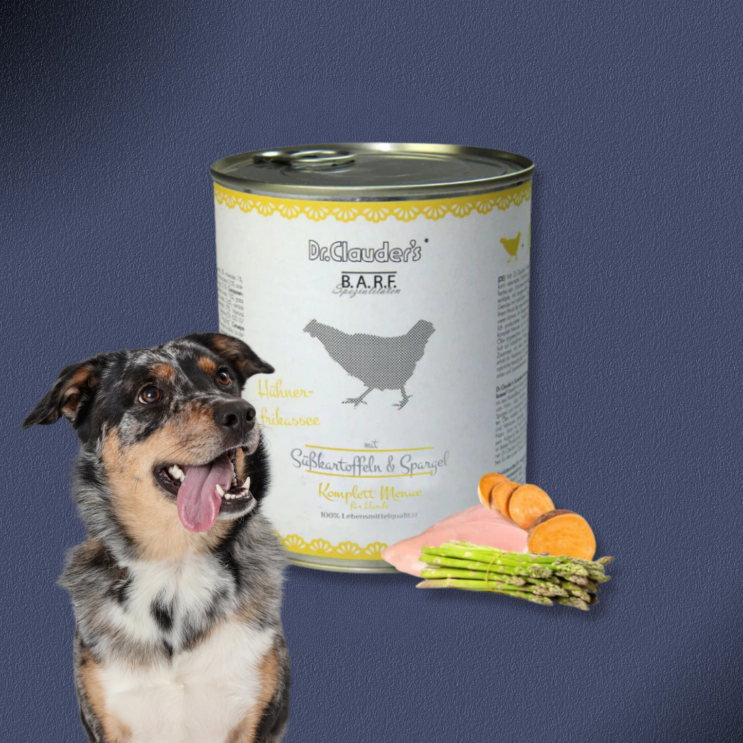 30x800g Dr.Clauder's B.A.R.F. Komplett Menue Hühnerfrikassee