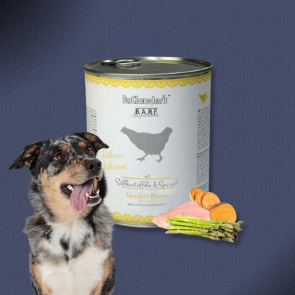 30x800g Dr.Clauder's B.A.R.F. Komplett Menue Hühnerfrikassee