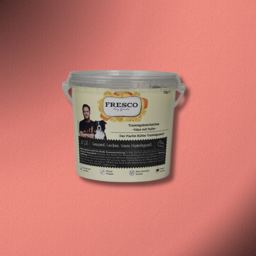1kg Fresco Martin Rütter Trainingsknöchelchen Käse mit Huhn