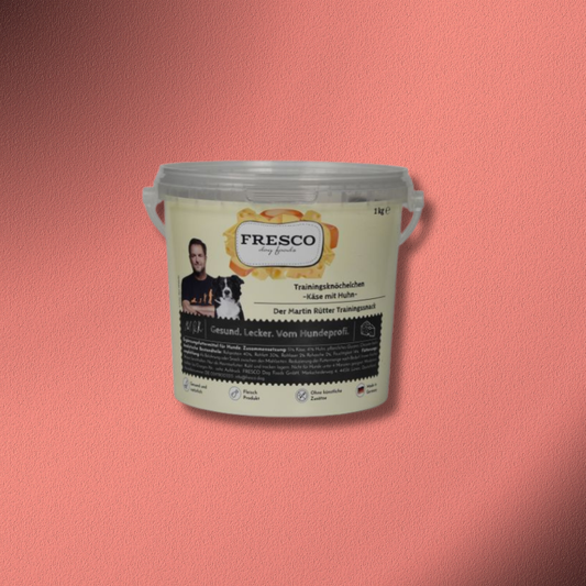 1kg Fresco Martin Rütter Trainingsknöchelchen Käse mit Huhn