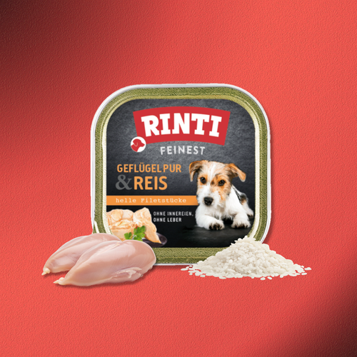 44x150g Rinti Feinest Geflügel pur & Reis