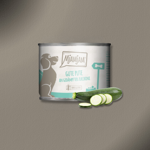 6x200g MjAMjAM Dog Leckere Mahlzeiten - Gute Pute an gekochtem Reis mit gedämpfter Zucchini