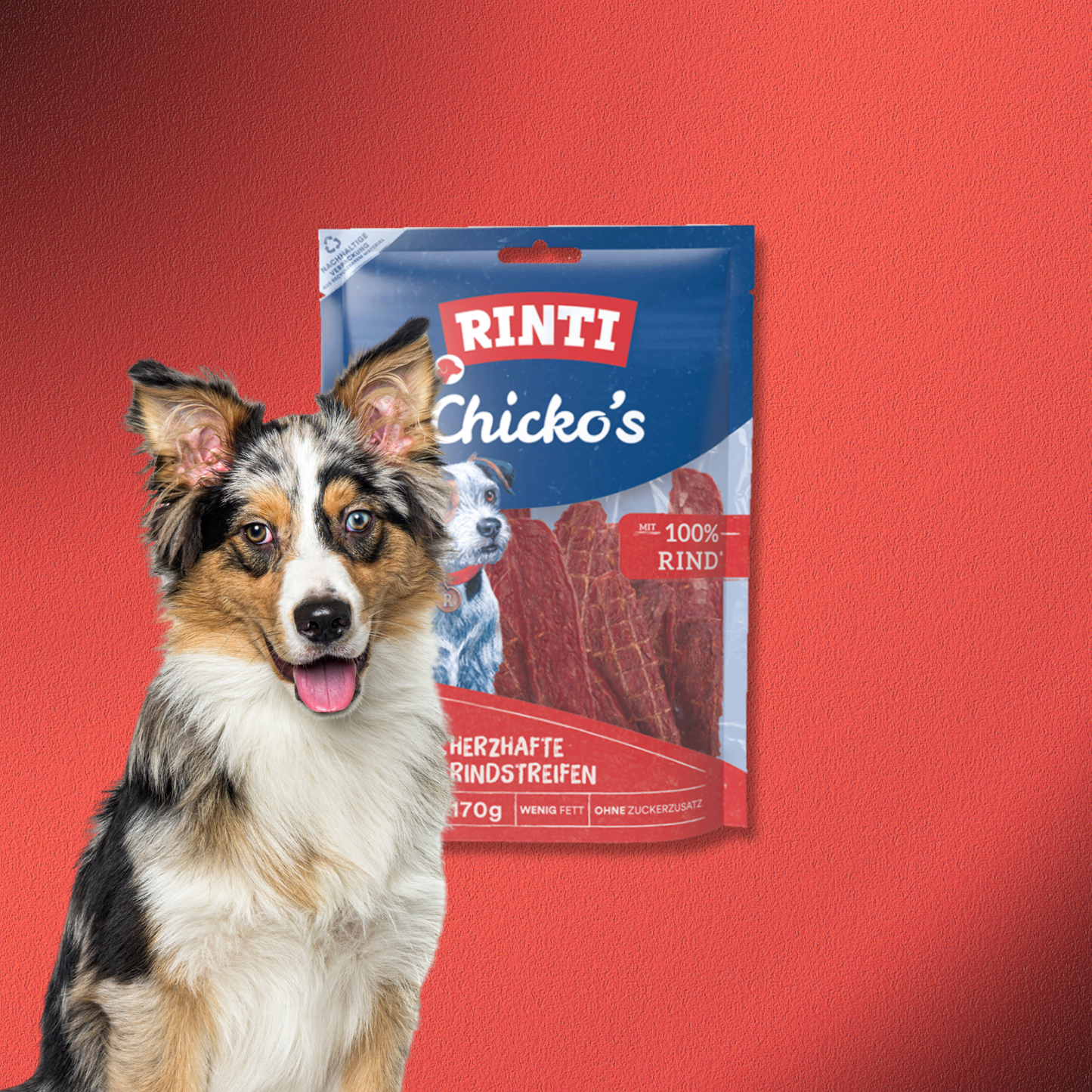 18x170g Rinti Chicko's Herzhafte Rindstreifen