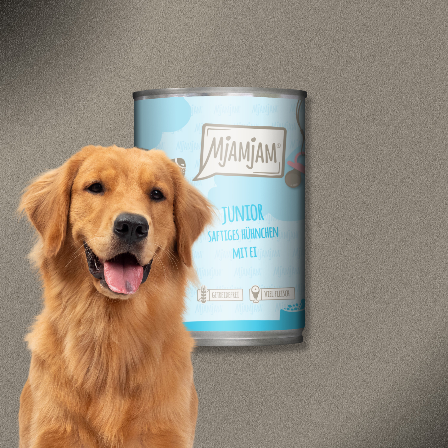6x400g MjAMjAM Dog - Leckere Mahlzeiten Junior - saftiges Hühnchen mit Ei