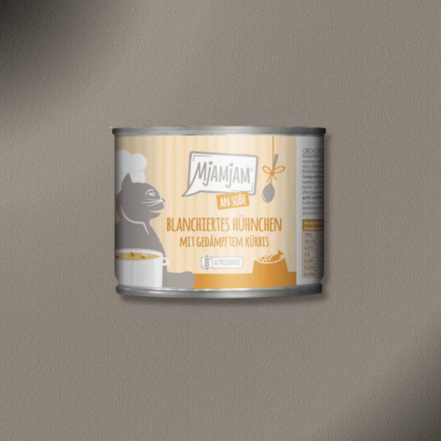 6x185g MjAMjAM Cat - blanchiertes Hühnchen mit gedämpftem Kürbis an Soße