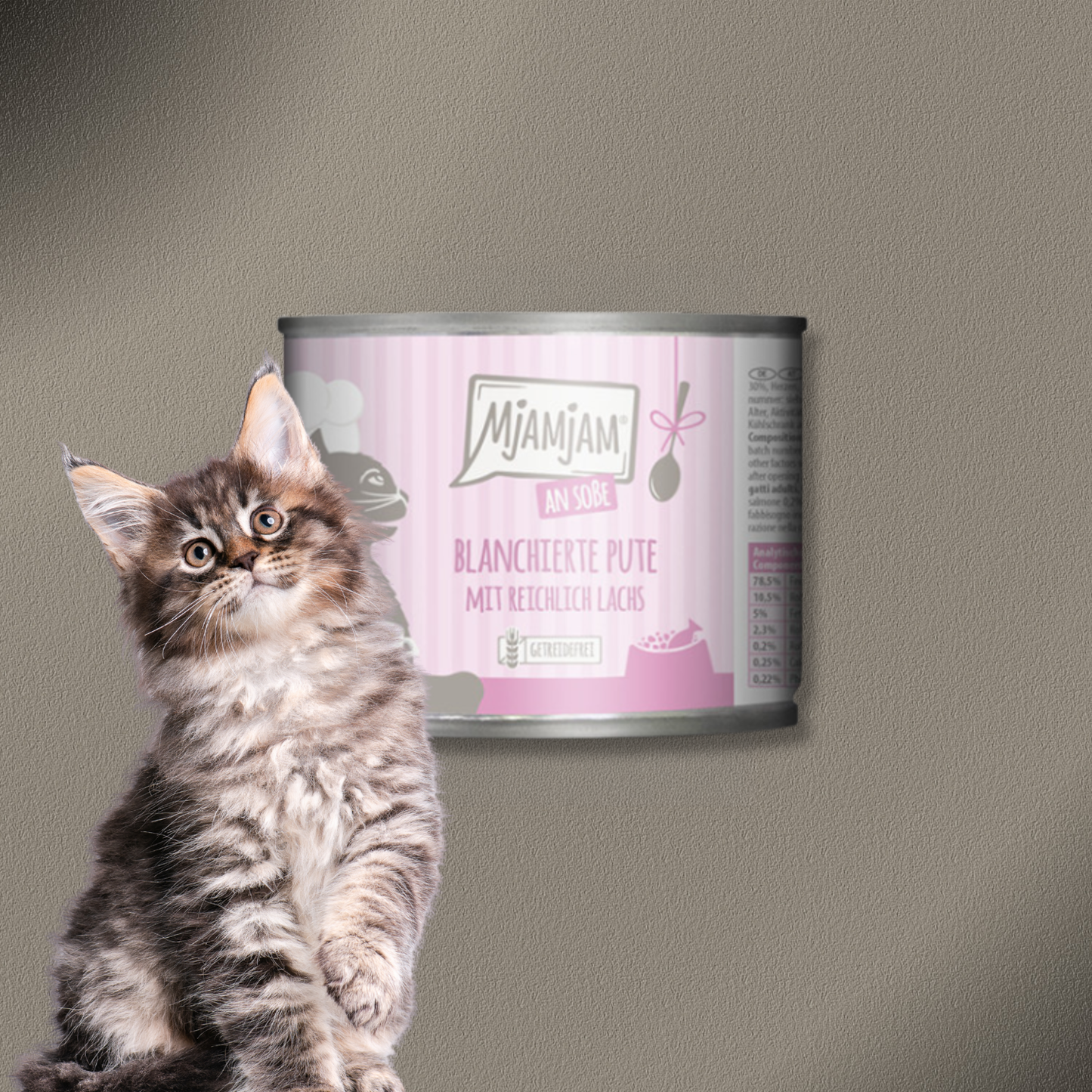 6x185g MjAMjAM Cat - blanchierte Pute mit reichlich Lachs an Soße