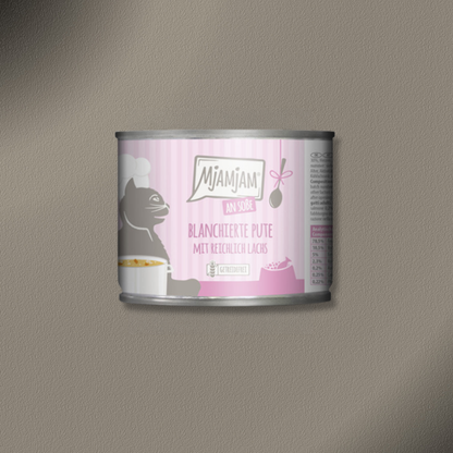 6x185g MjAMjAM Cat - blanchierte Pute mit reichlich Lachs an Soße