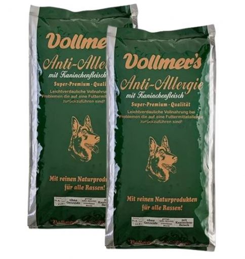 2x15kg Vollmers Anti Allergie mit Kaninchen