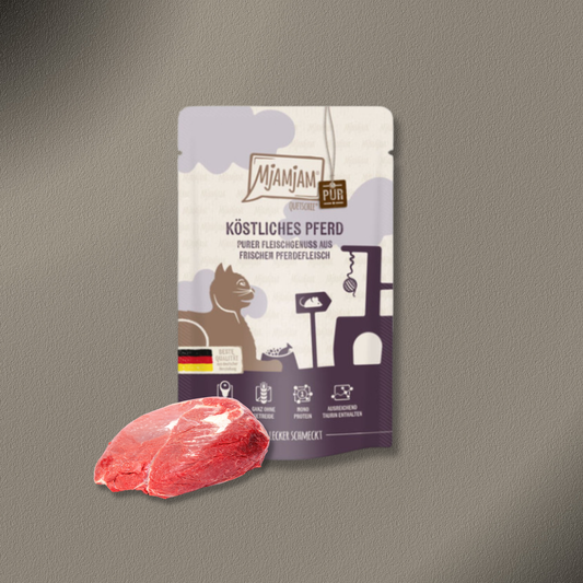 12x125g MjAMjAM Quetschie Purer Fleischgenuss - köstliches Pferd pur